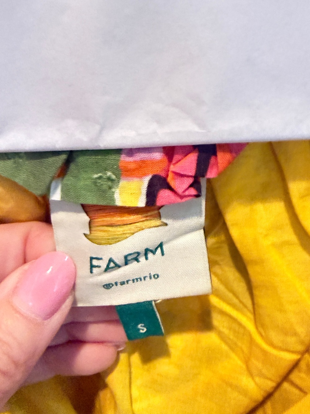 FARM Rio Yellow & Pink Tropical Ruffle Mini Dress - Picture 6 of 12
